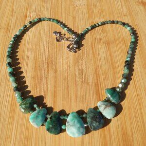 JAY KING DTR  Genuine Emerald Teardrop Station 925 Sterling Silver Necklace